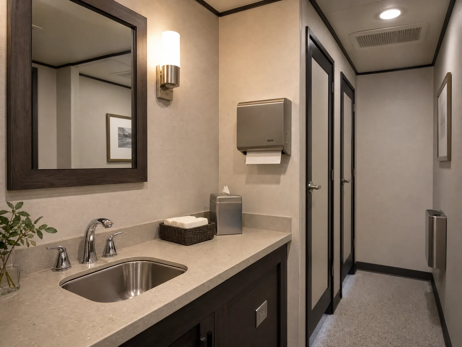 Inclusive access with ADA-accessible units portable sanitation setup